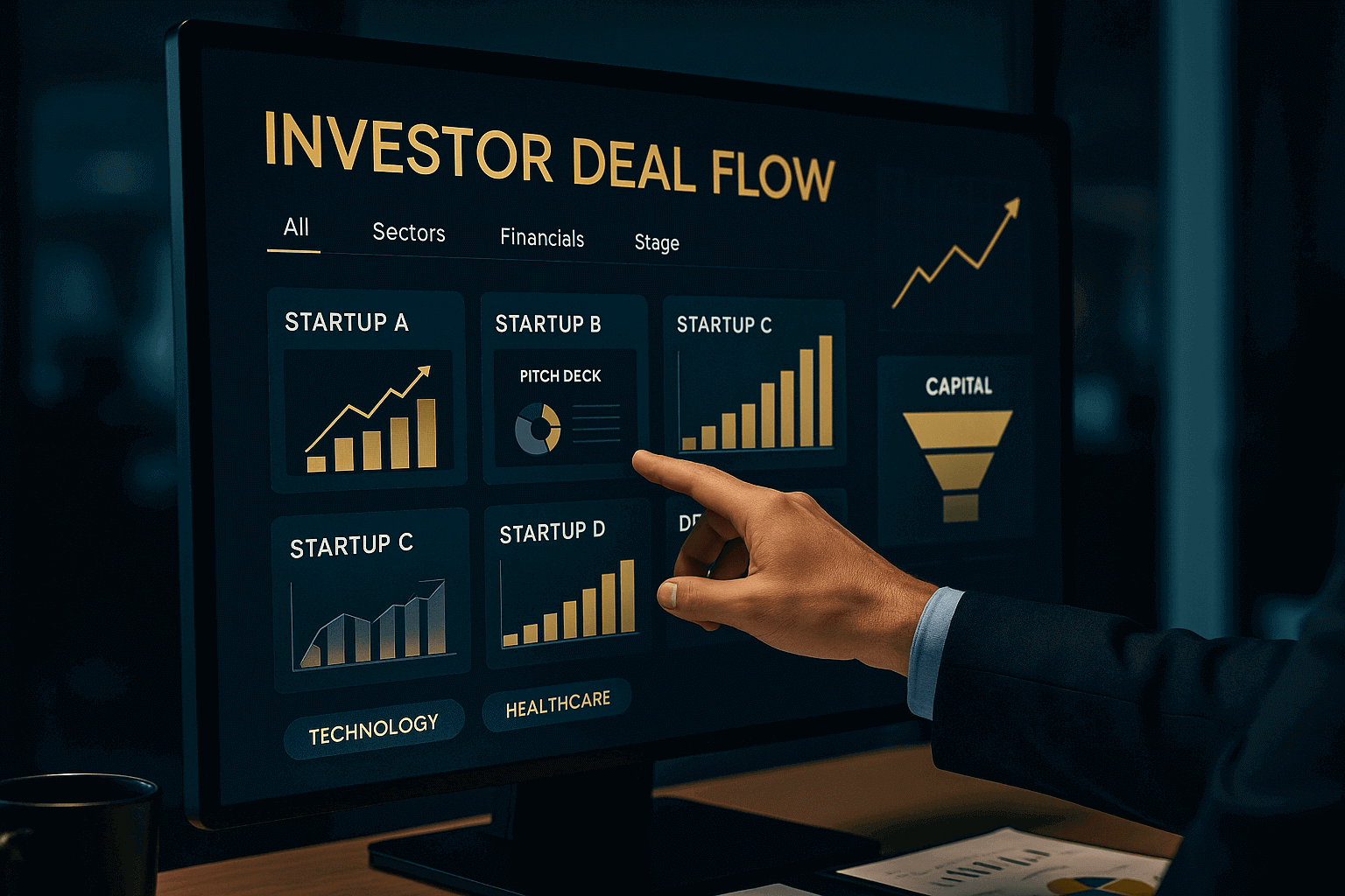 EINVC Curated Investor Deal Flow dashboard with live matches