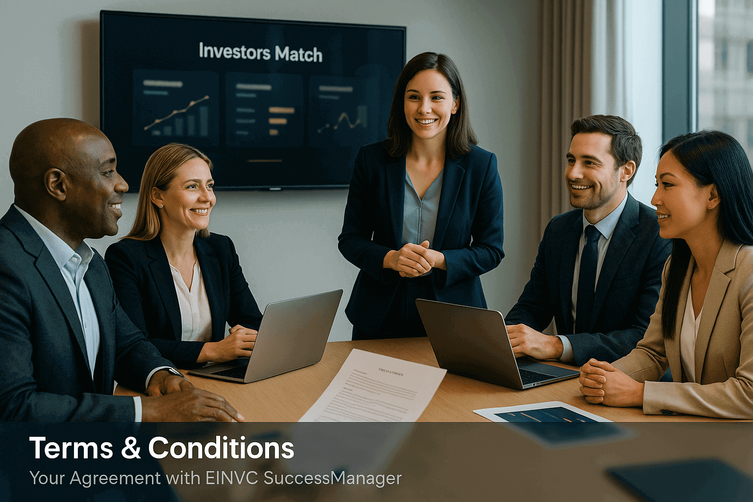 Investor-founder meeting facilitated by EINVC Success Manager